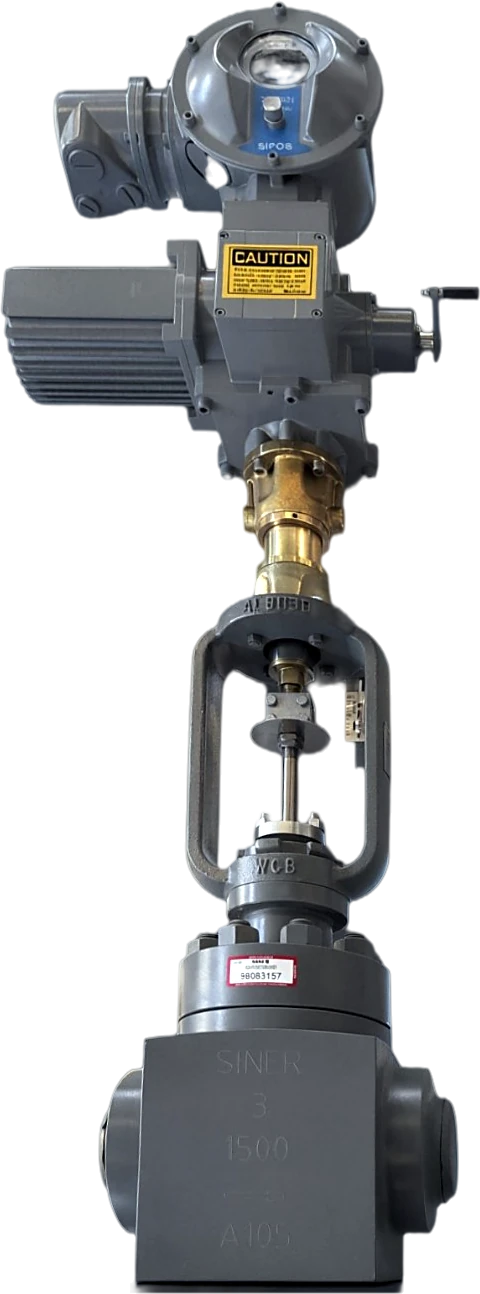 SINER globe valve with electric actuator