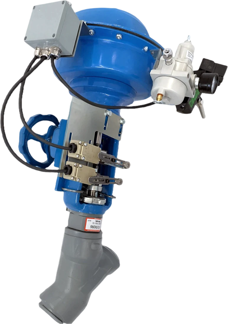 Pneumatic Y-pattern globe valve